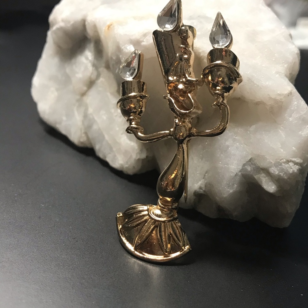Goldtone Lumiere brooch beauty and beast character - Picture 12 of 12